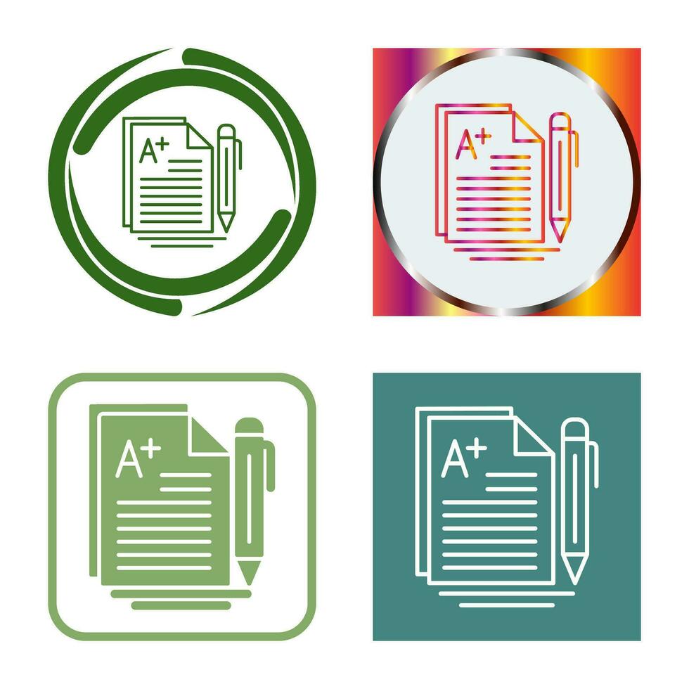 A Grade Vector Icon