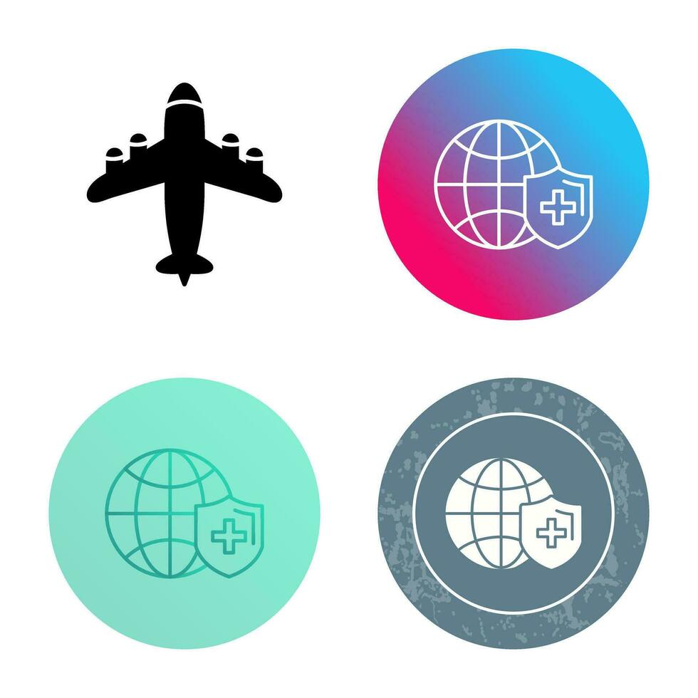 icono de vector de protección global