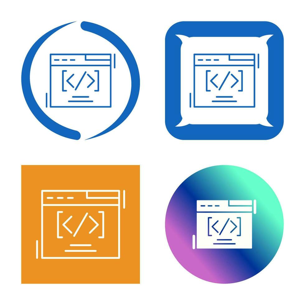 Web Coding Vector Icon