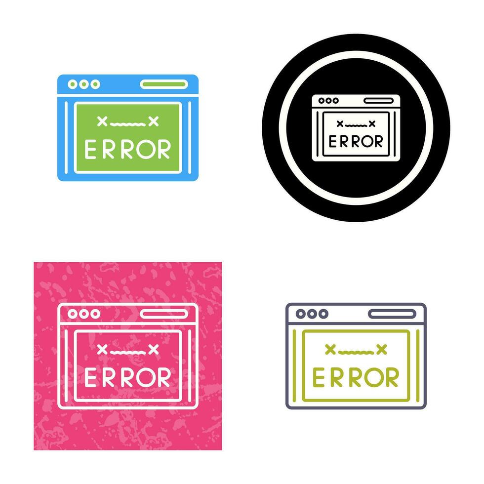 icono de vector de código de error