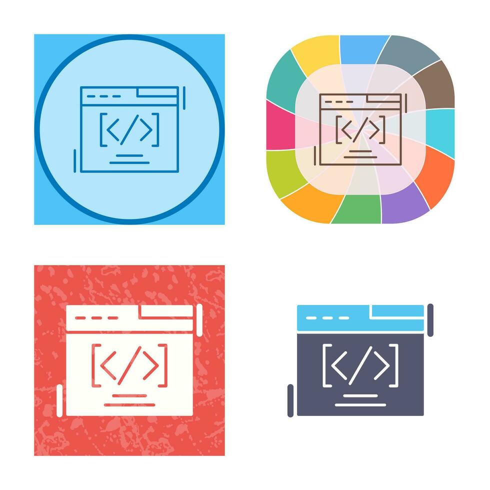 Web Coding Vector Icon