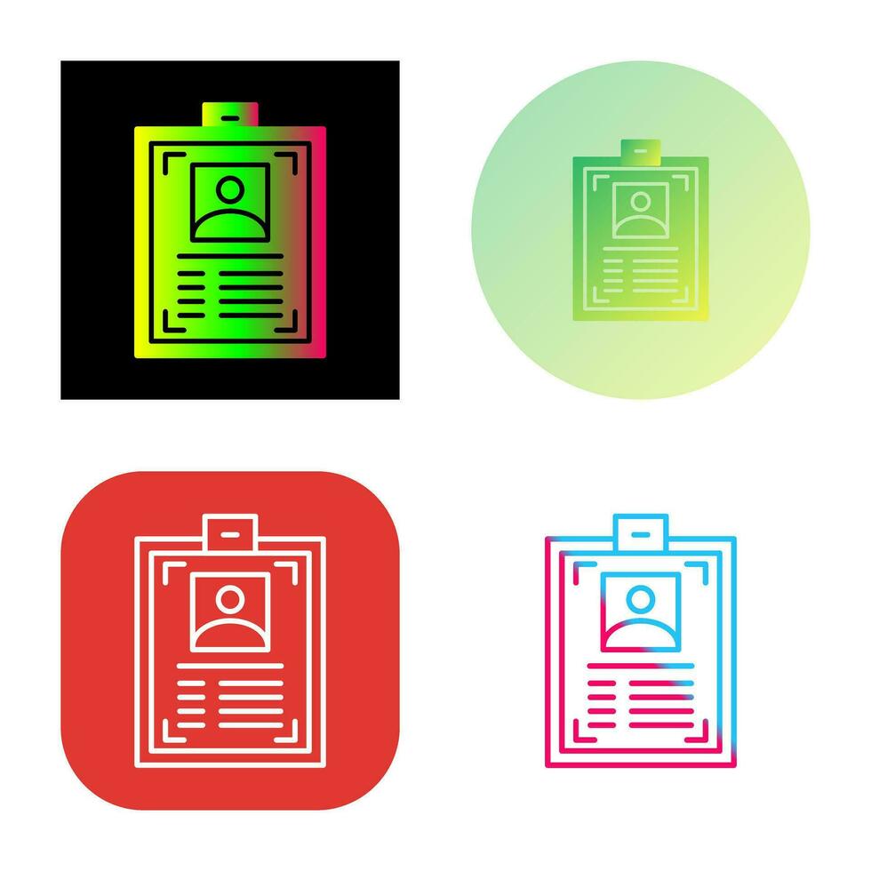 ID Card Vector Icon