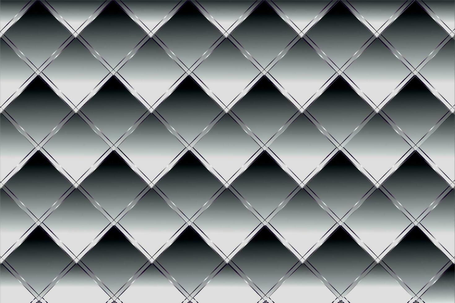 Gray premium background with luxurious dark and light patterned quads and silver lines. The gradient creates luxurious silver platinum lines. Rich background for premium design. Vector illustration.
