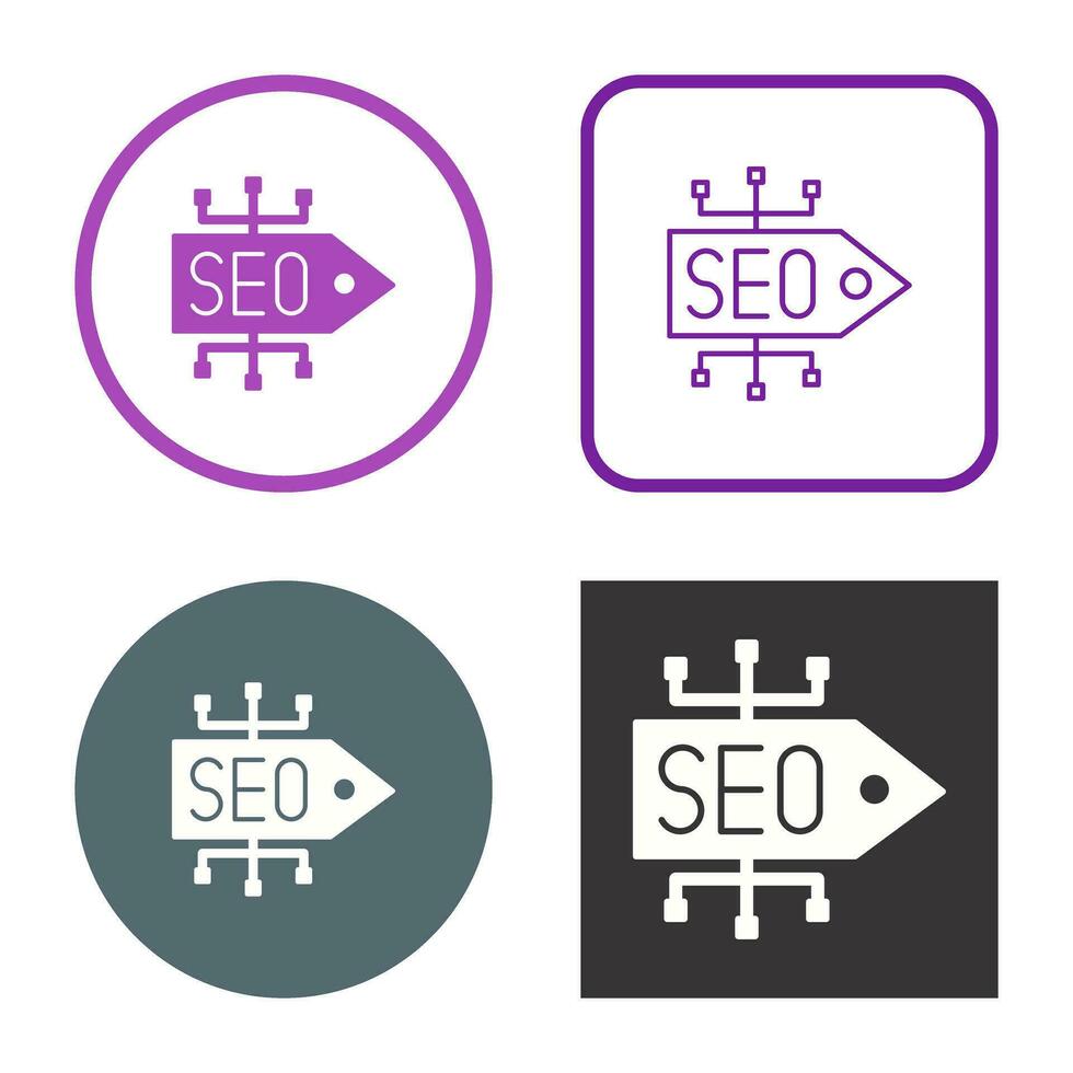 icono de vector de etiqueta seo