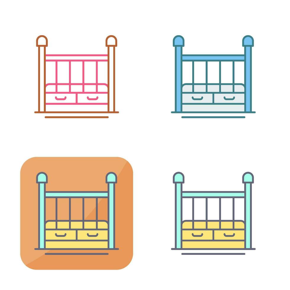 Baby Crib Vector Icon