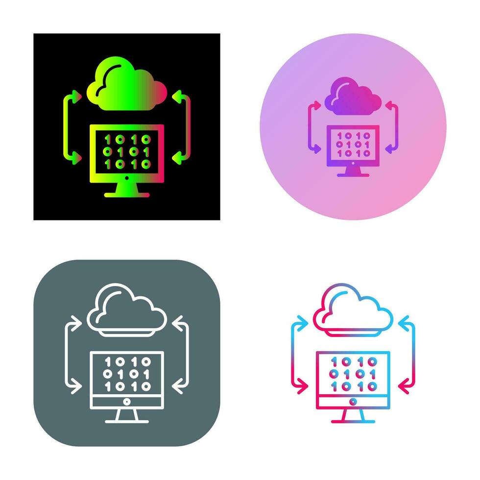 Cloud Coding Vector Icon