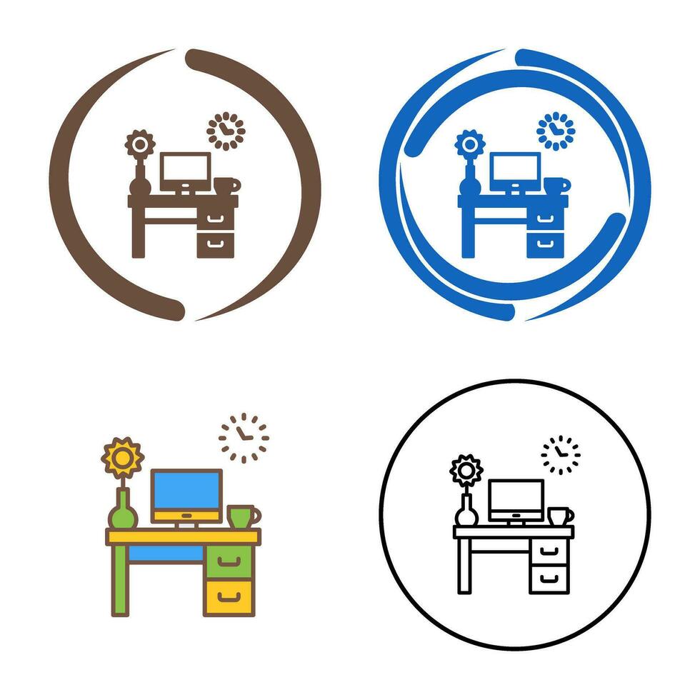 Work Table Vector Icon