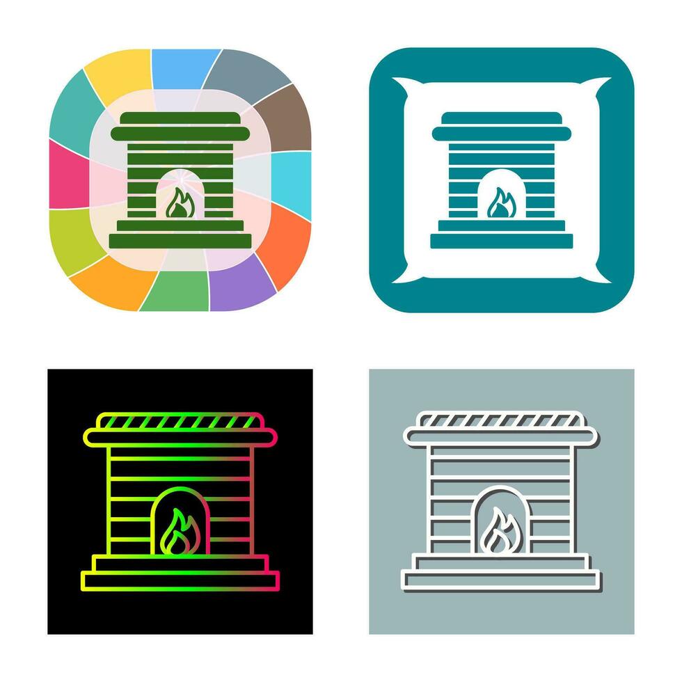 Fireplace Vector Icon