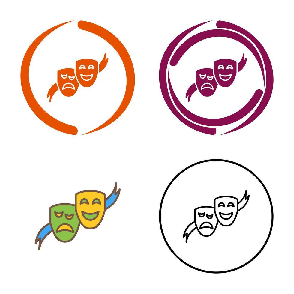 Theater Masks Vector Icon