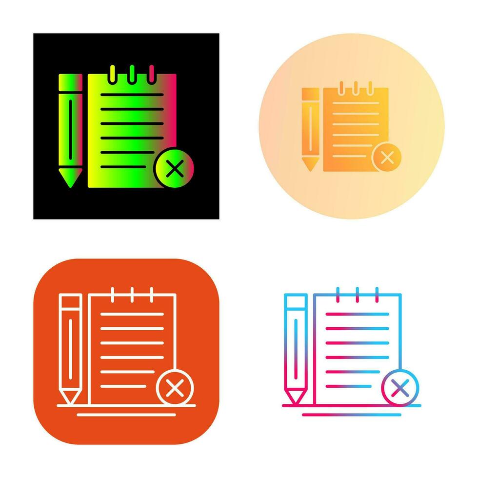 icono de vector de notas sin marcar