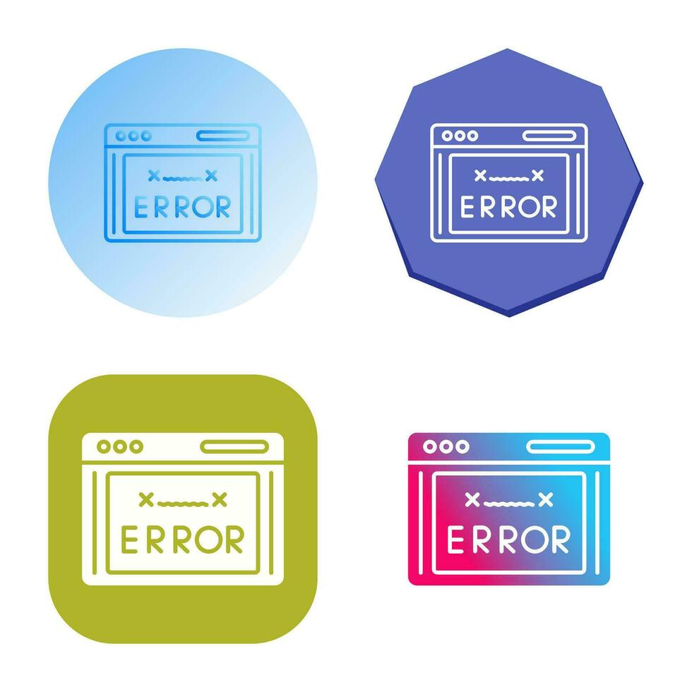 icono de vector de código de error