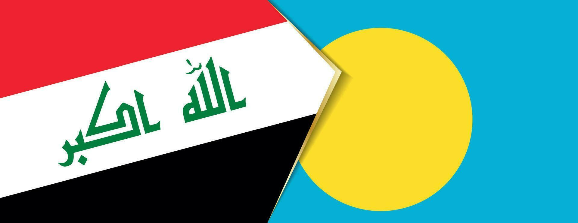 Irak y palau banderas, dos vector banderas