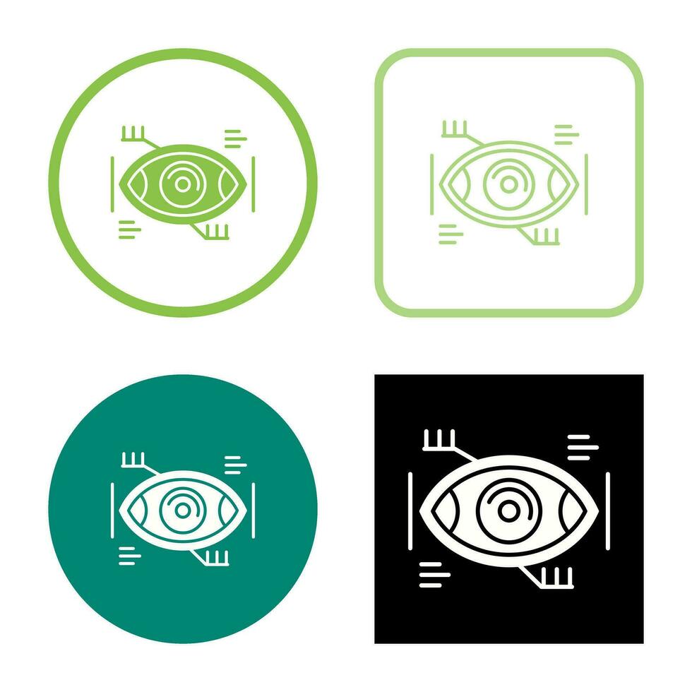 icono de vector de reconocimiento ocular