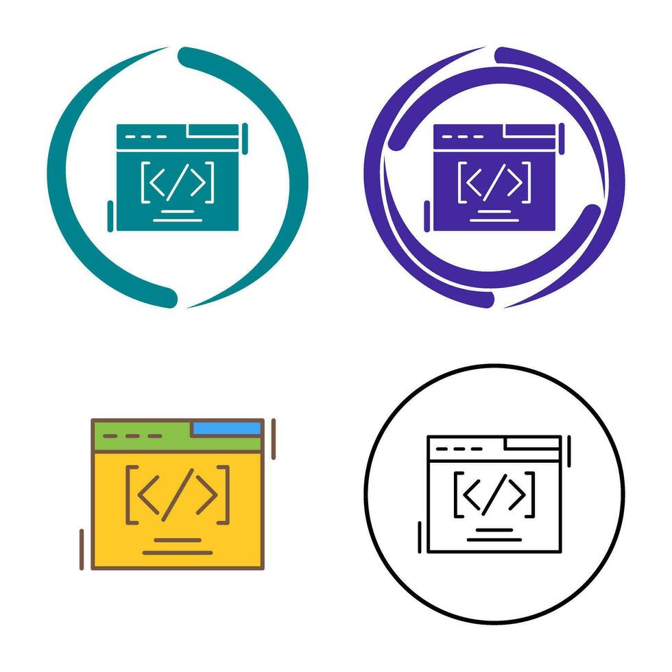 Web Coding Vector Icon