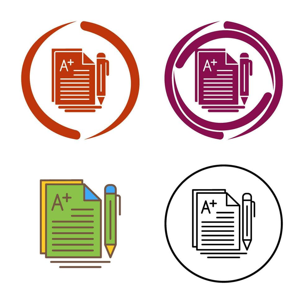 A Grade Vector Icon