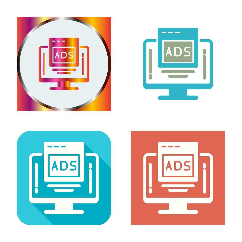 icono de vector de publicidad digital