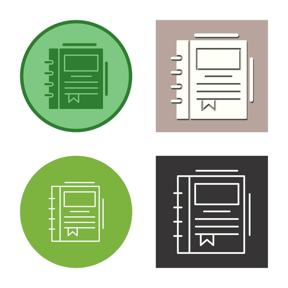 Spring Notebook Vector Icon