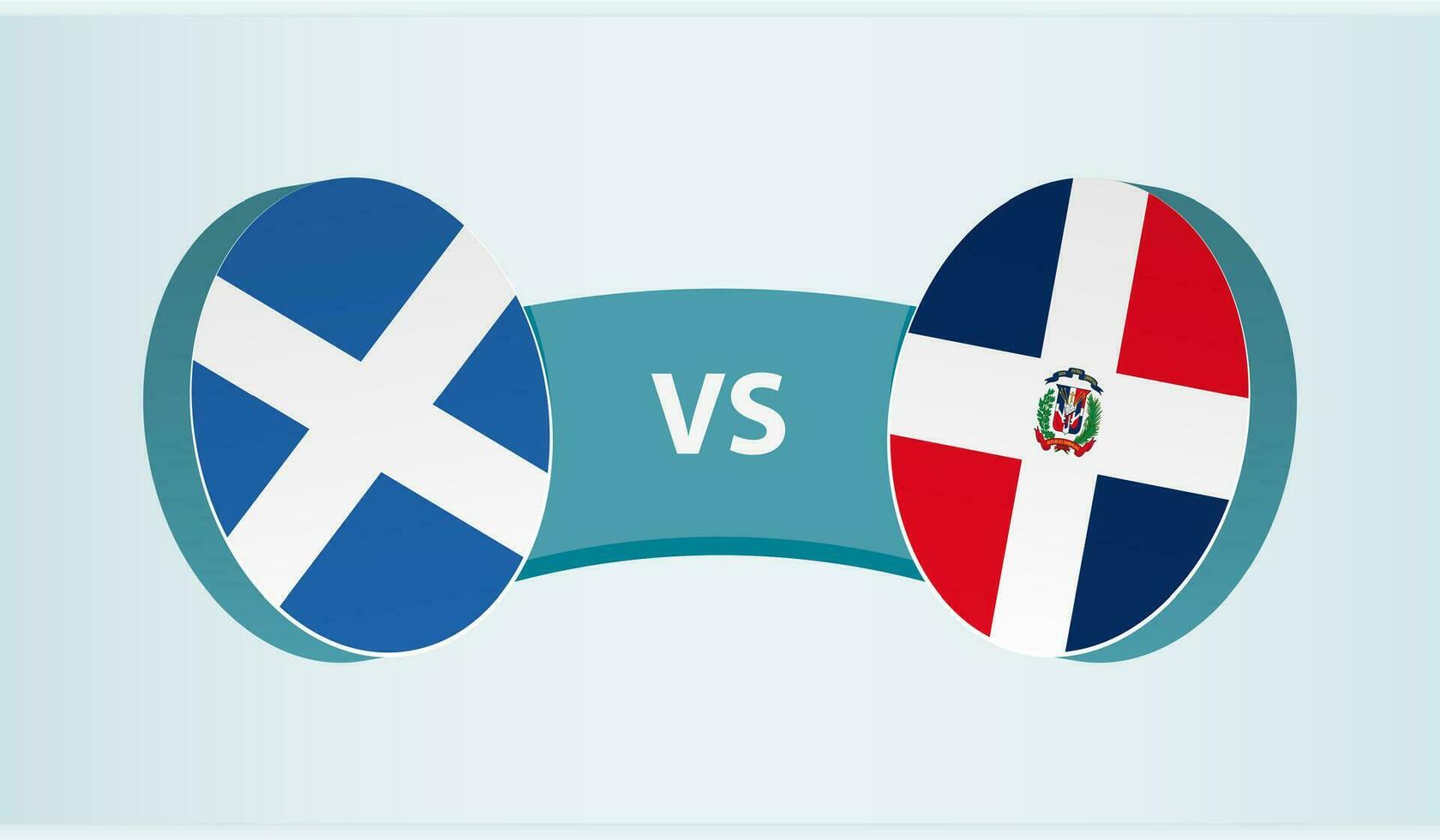 Scotland versus Dominican Republic, team sports competition concept. vector