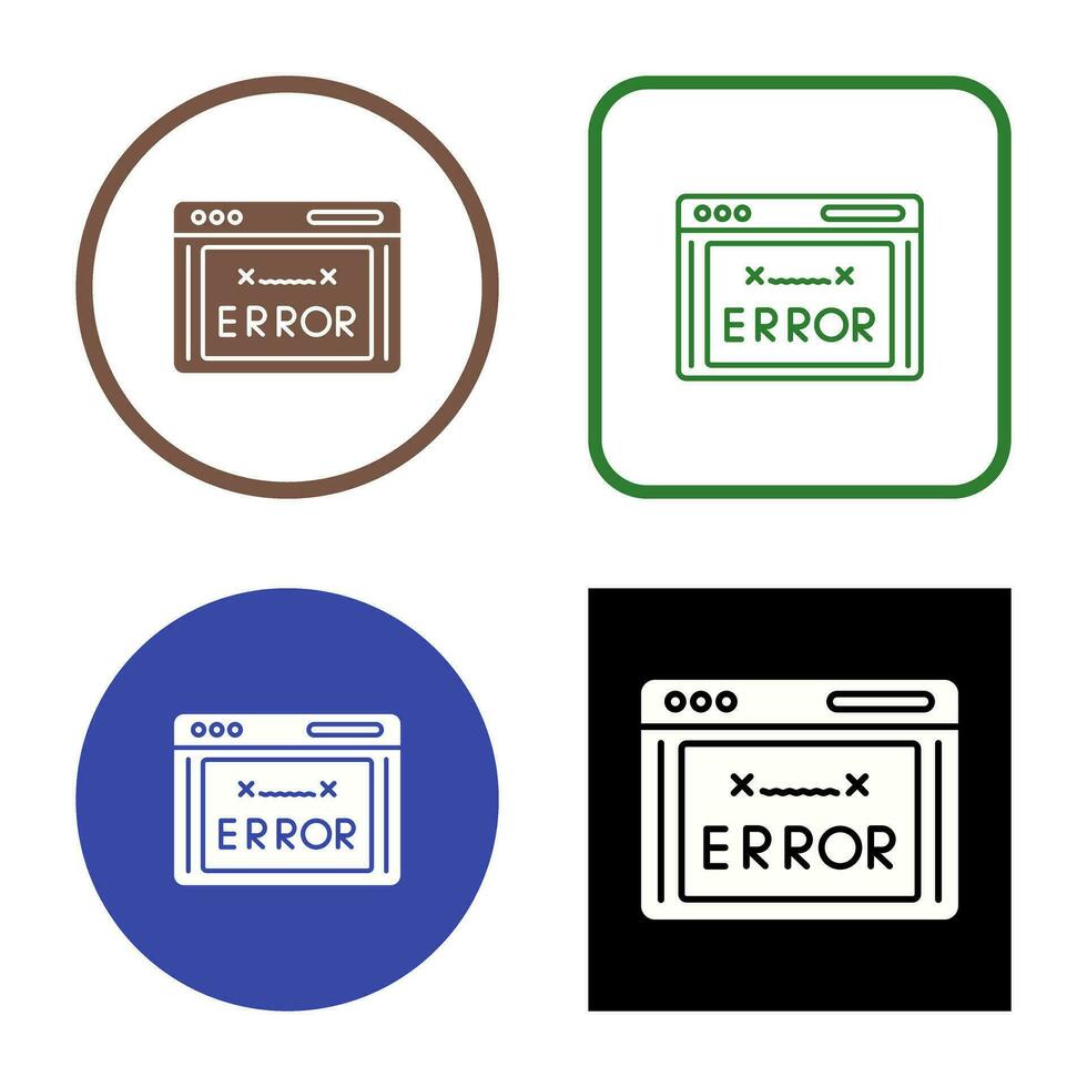 icono de vector de código de error