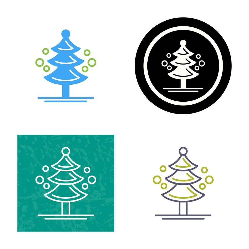 icono de vector de árbol de pino