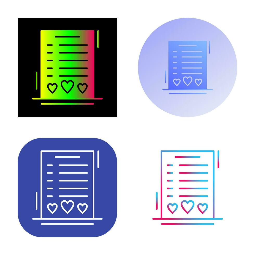 Wishlist Vector Icon