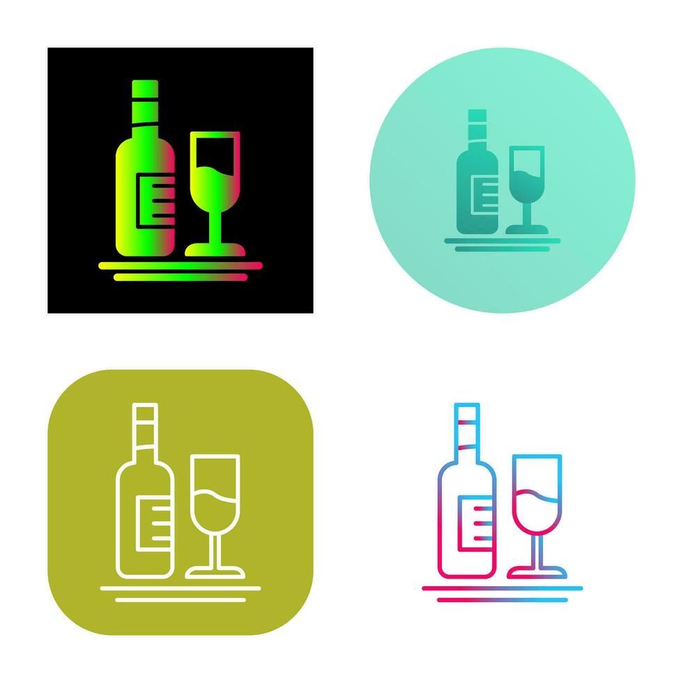 White Wine Vector Icon