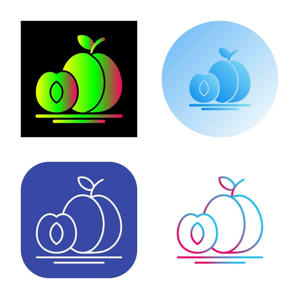 Apricot Vector Icon