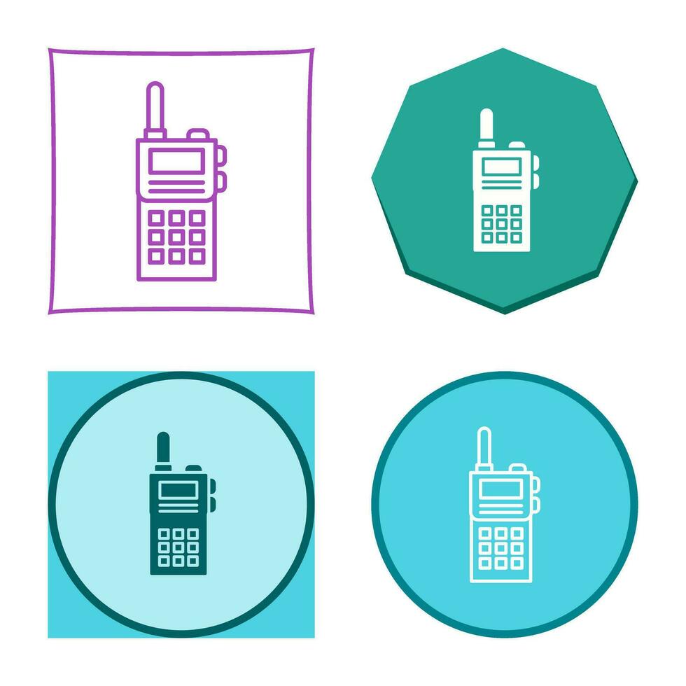 icono de vector de walkie-talkie