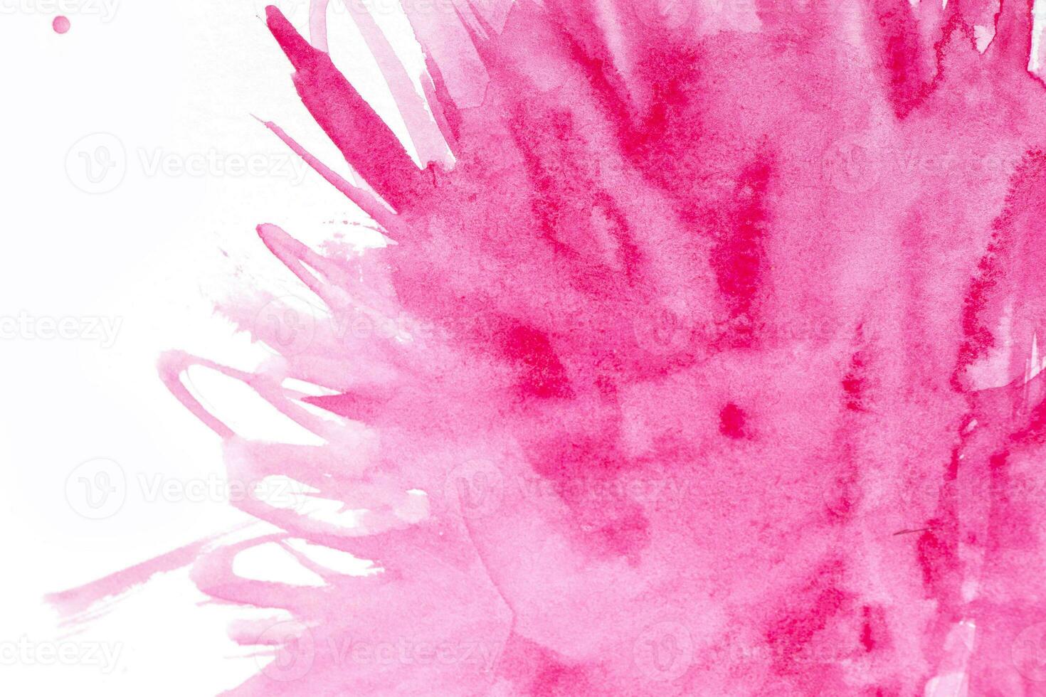 Abstract watercolor background. Pink watercolor stain. photo