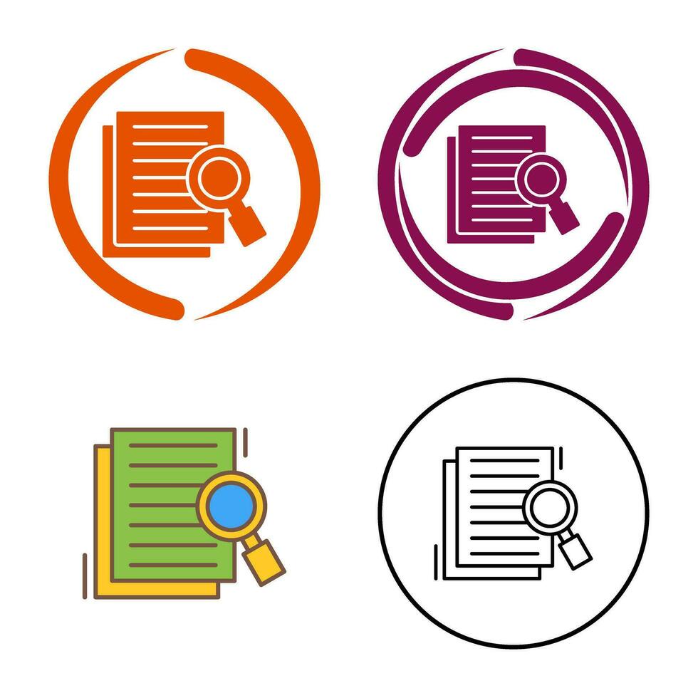 Details Looking Vector Icon