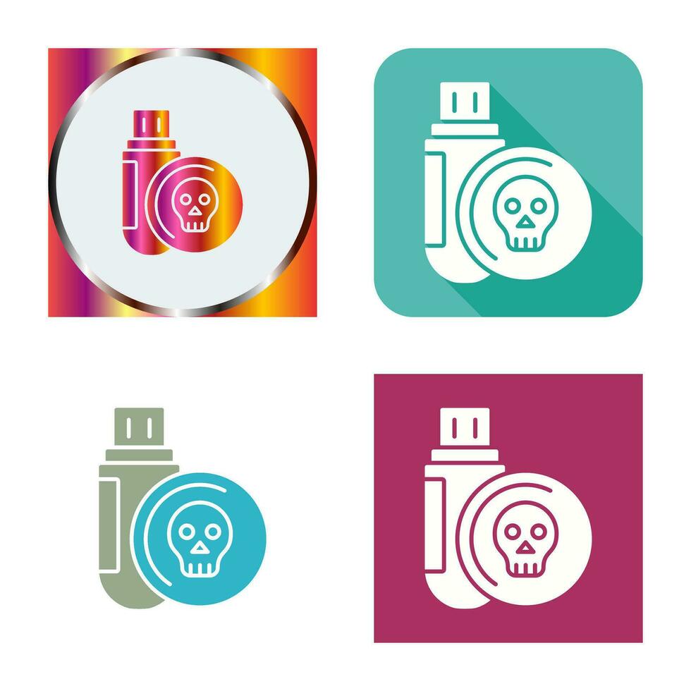 Infected Usb Drive Vector Icon