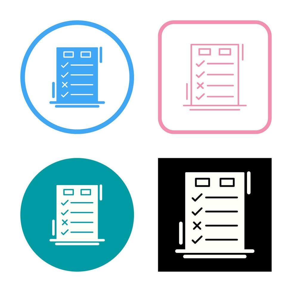 Today to Done CheckList Vector Icon