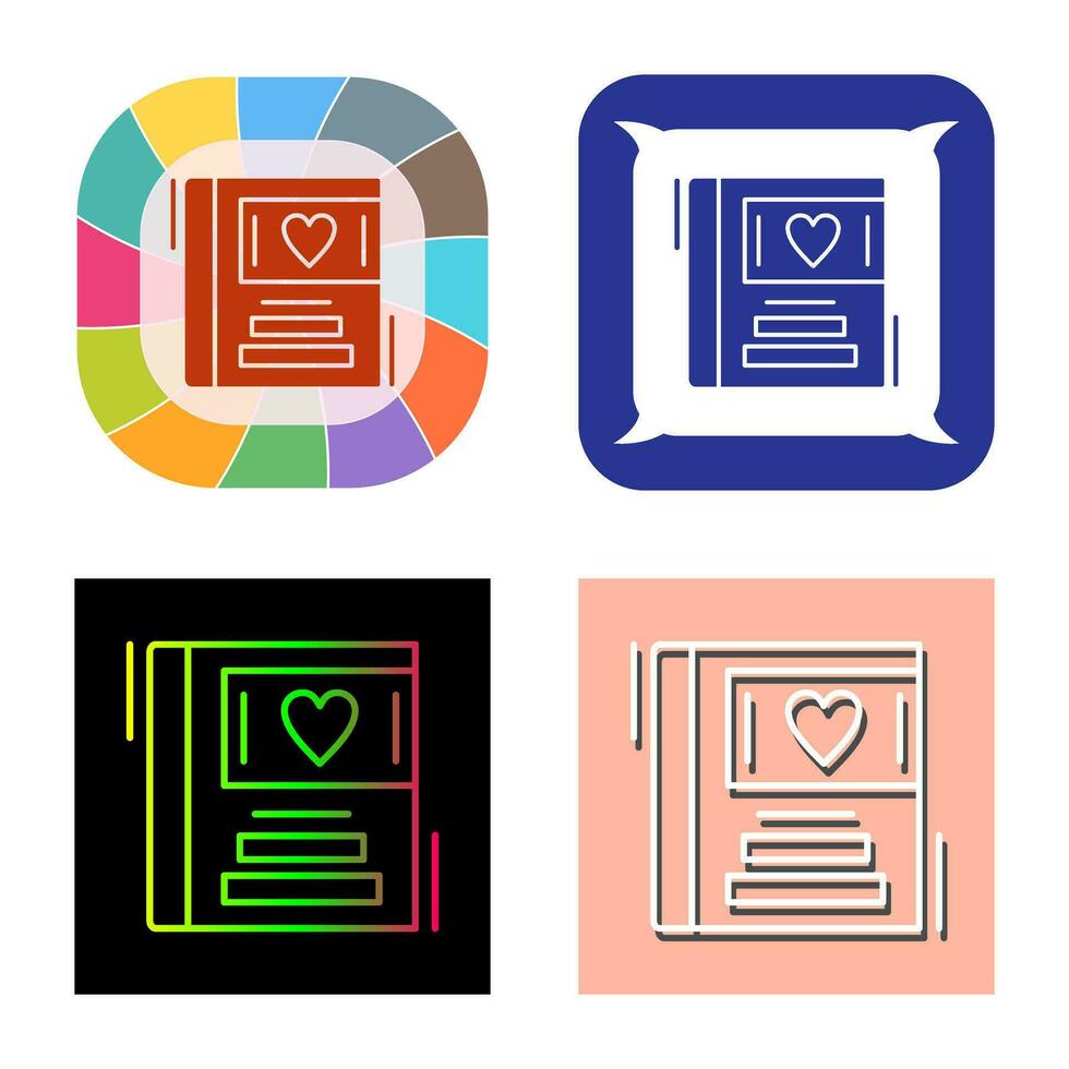 Wedding Album Vector Icon