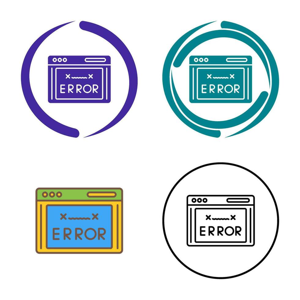 icono de vector de código de error