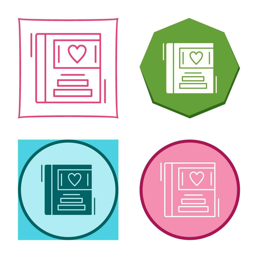 Wedding Album Vector Icon