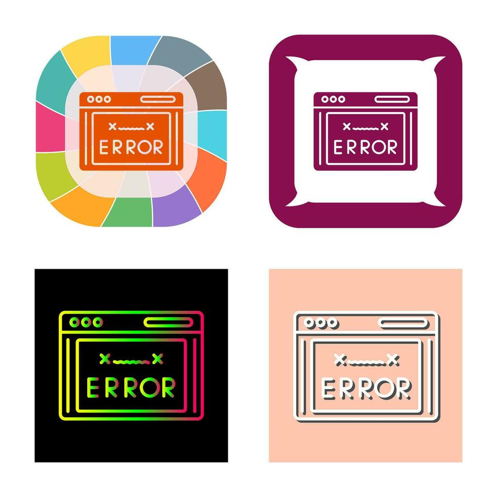 icono de vector de código de error