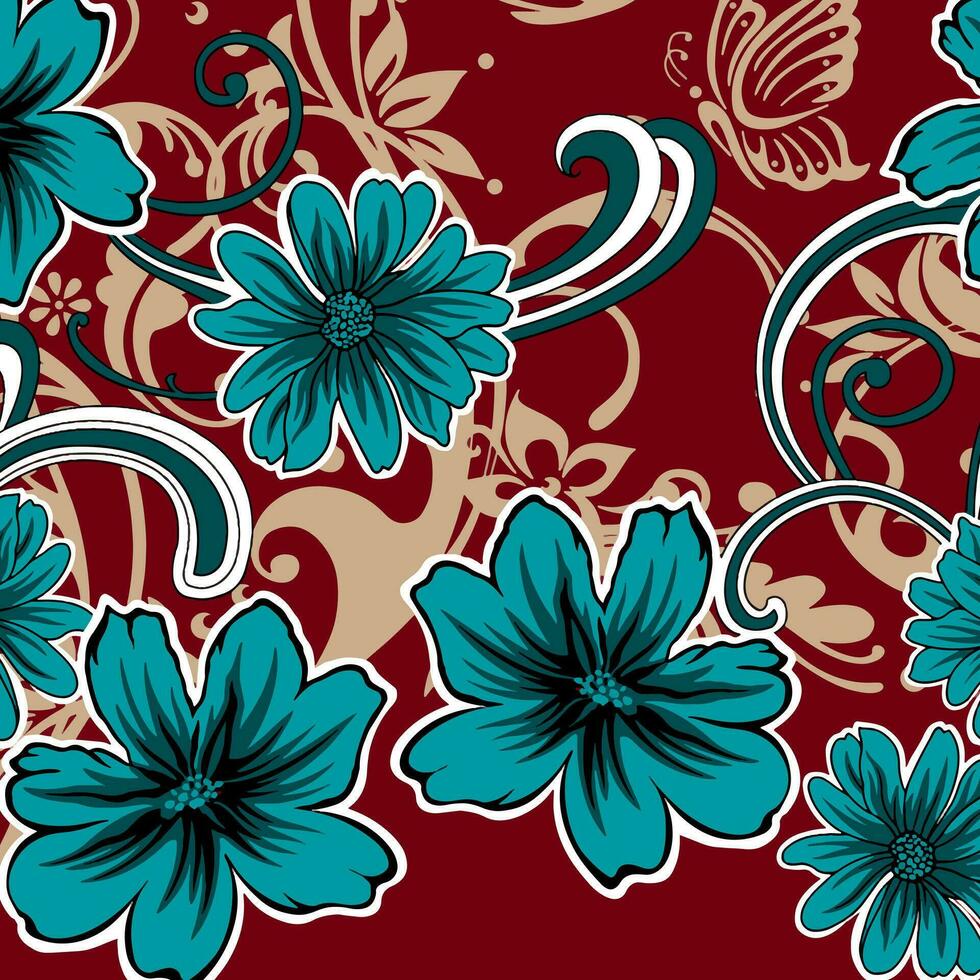 floral,camouglage,ornament,abstract pattern suitable for textile and printing needs vector