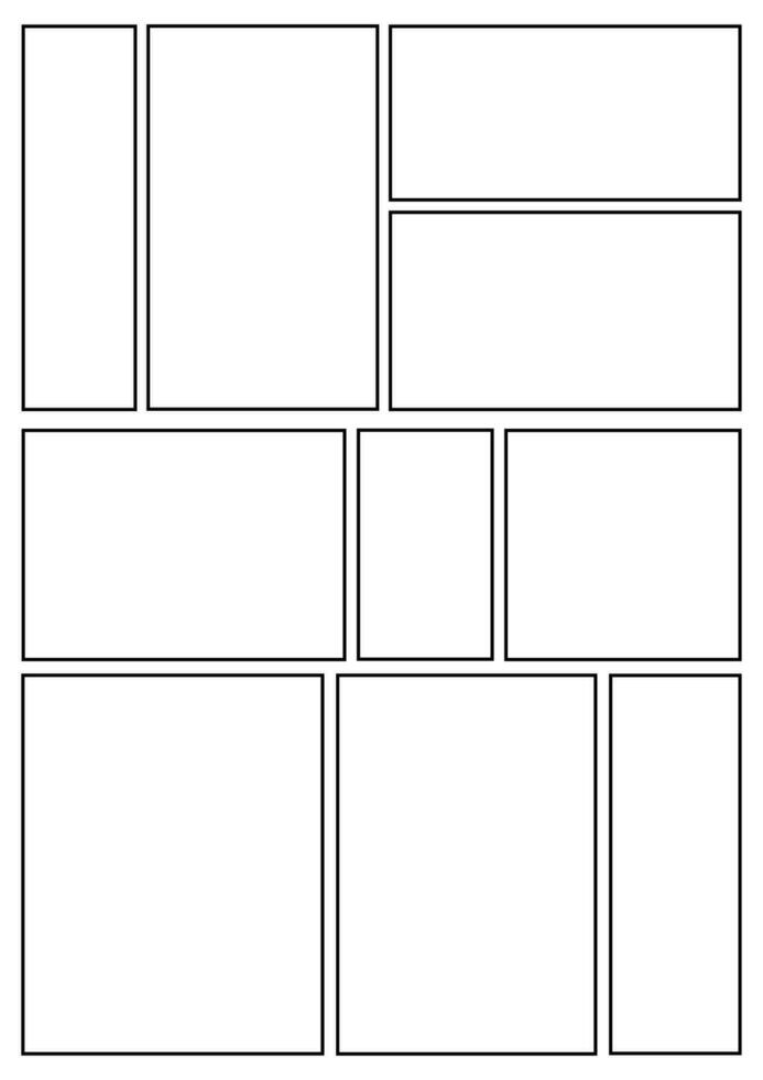 Manga storyboard layout A4 template for rapidly create papers and comic book style page 24 vector