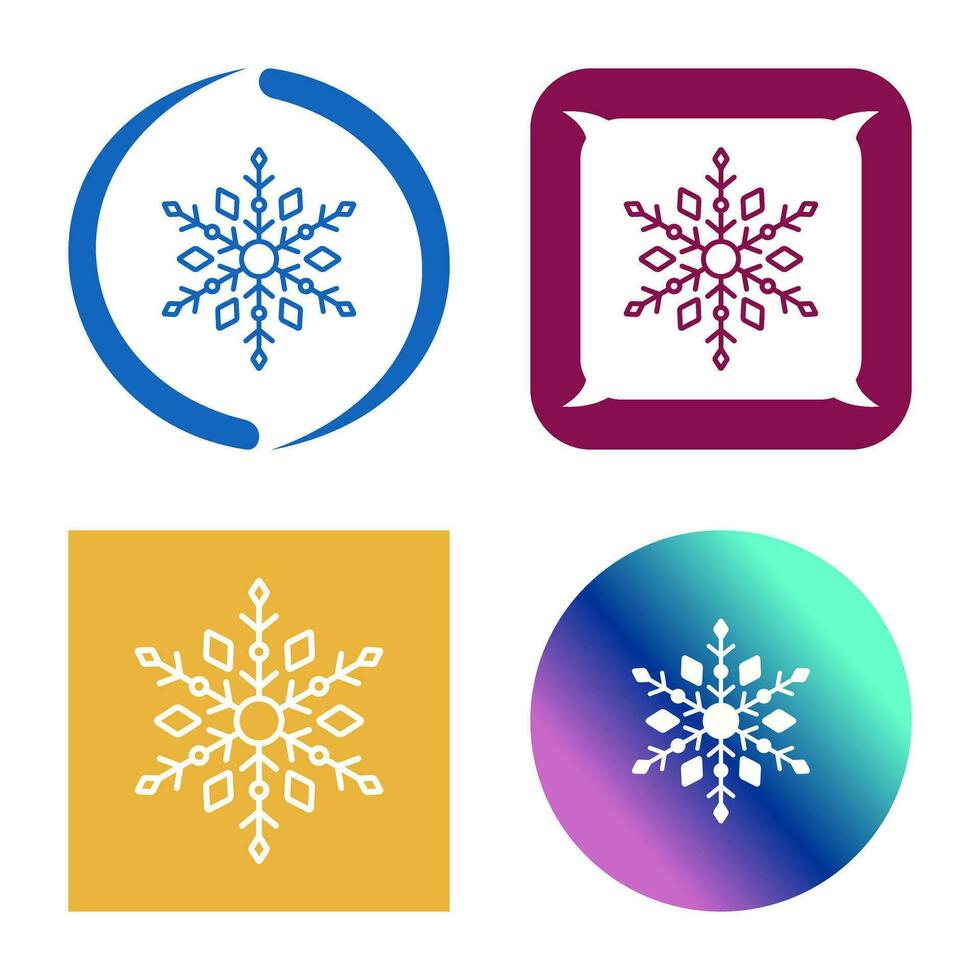 icono de vector de copo de nieve