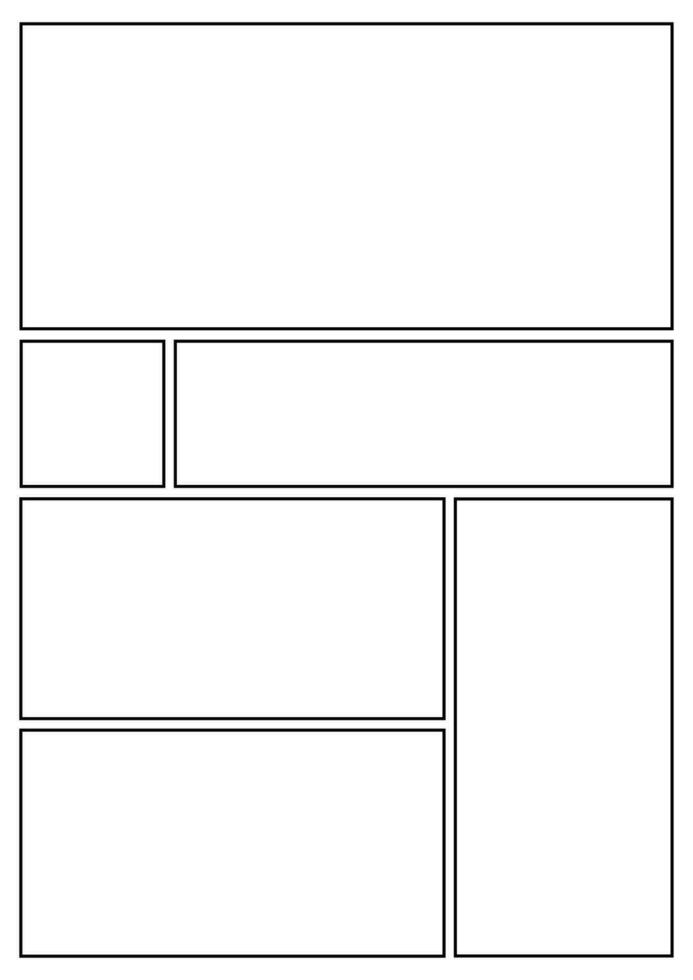 Manga storyboard layout A4 template for rapidly create papers and comic book style page 26 vector