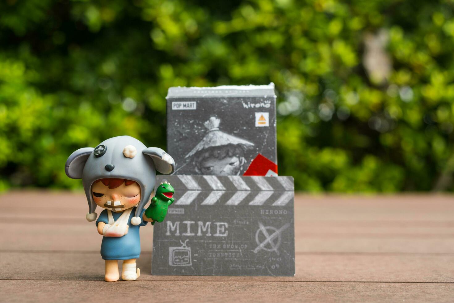 Bangkok, Thailand - October 31, 2023 Figure POP MART x HIRONO MIME Series, the name is Unspoken photo