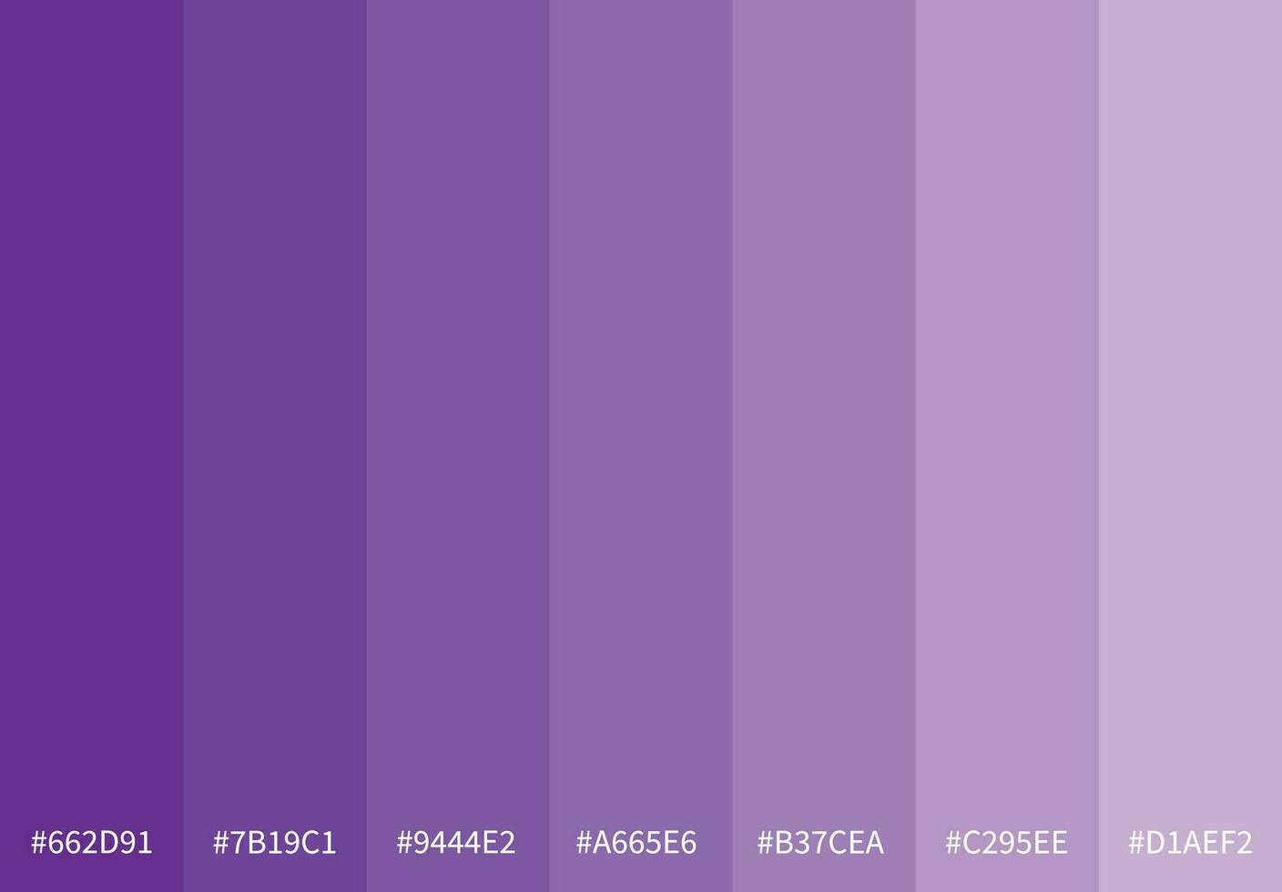 Purple Gradient Color Palette vector
