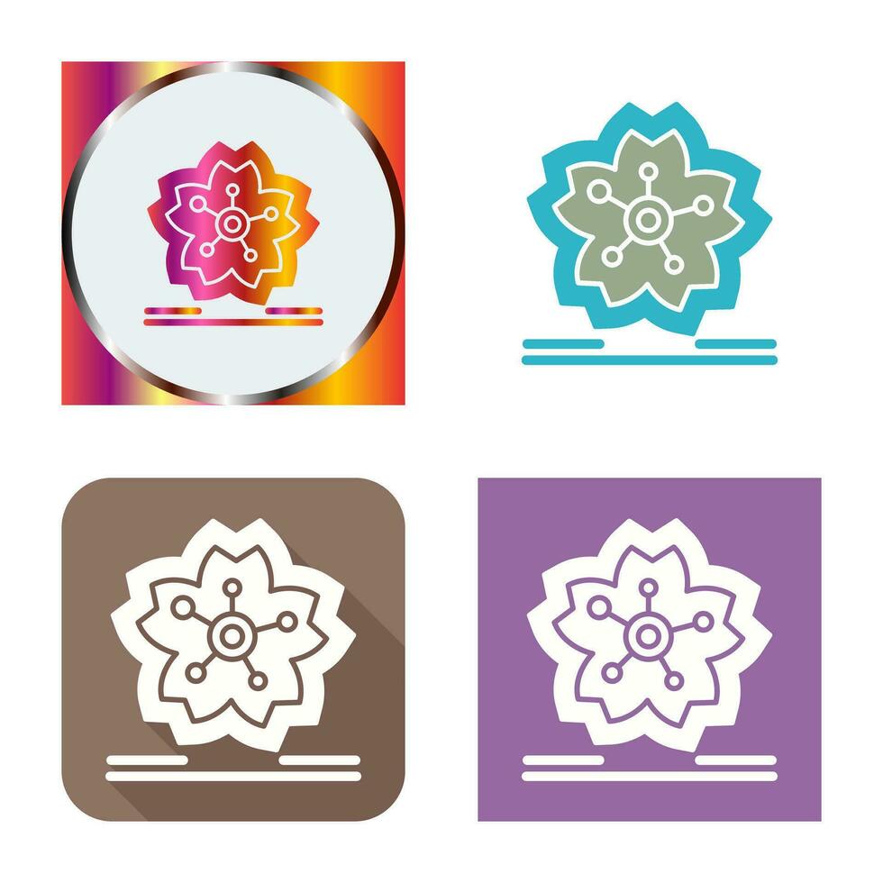 Cherry Blossom Vector Icon