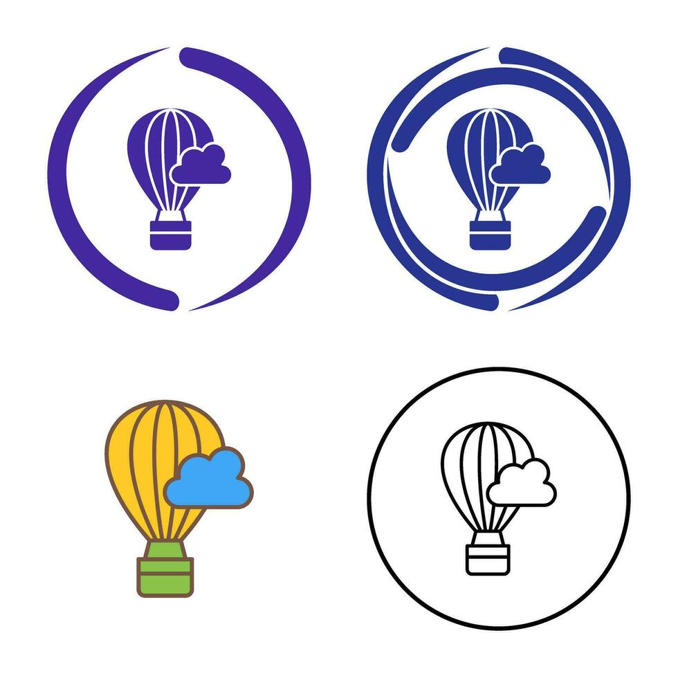 Hot Air Baloon Vector Icon