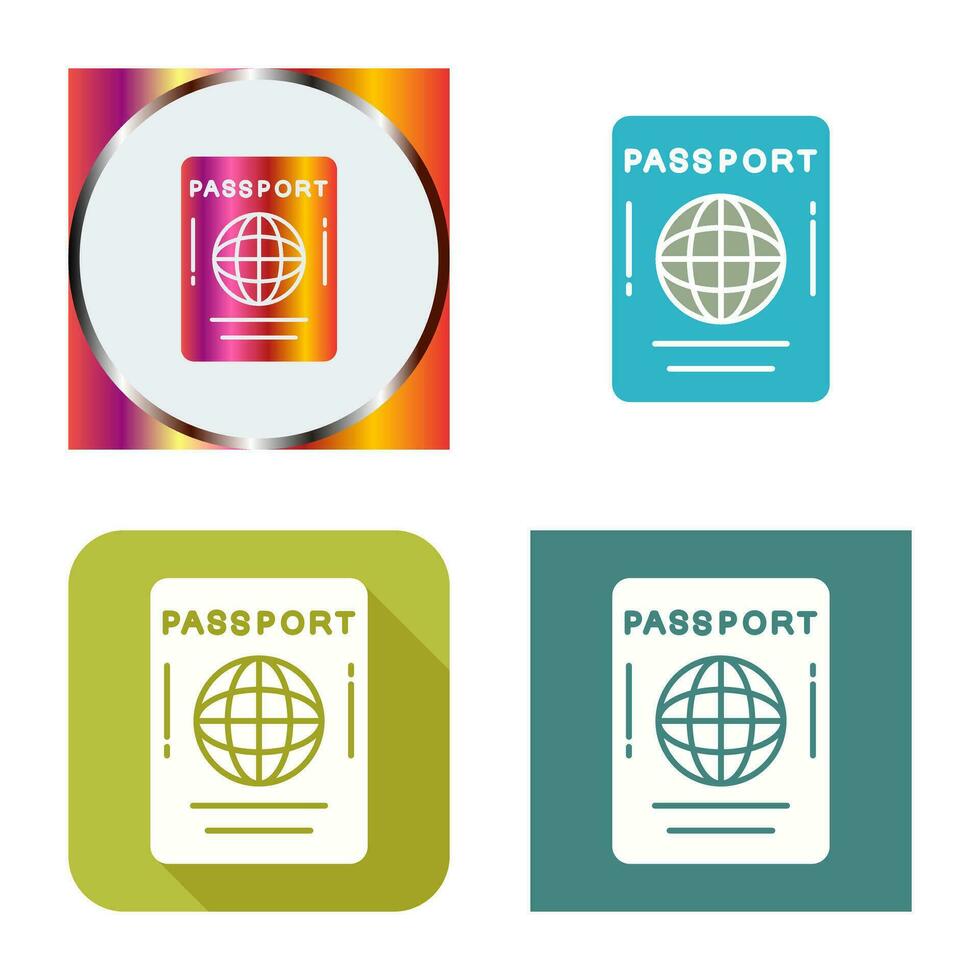 icono de vector de pasaporte