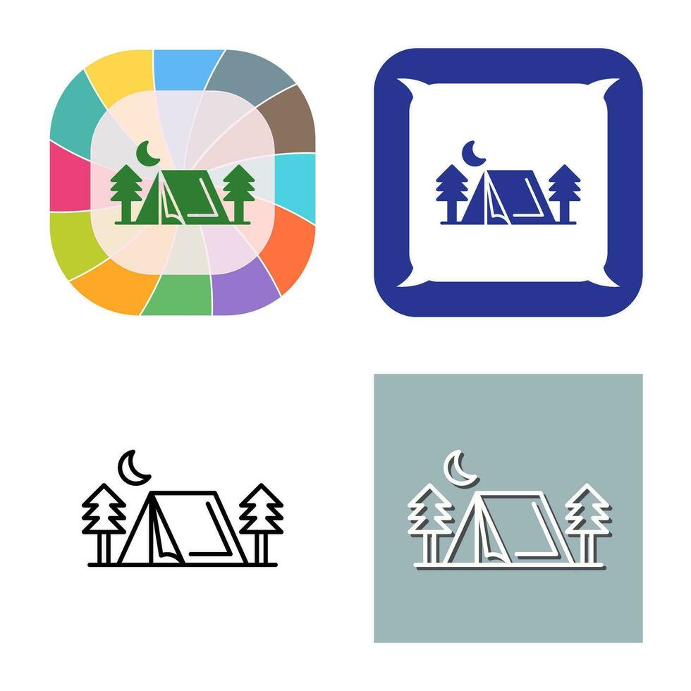Tent Vector Icon