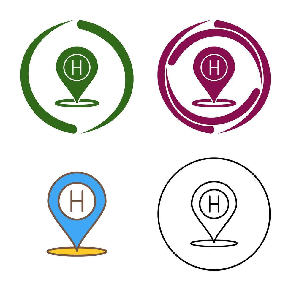 Hotel Location Vector Icon