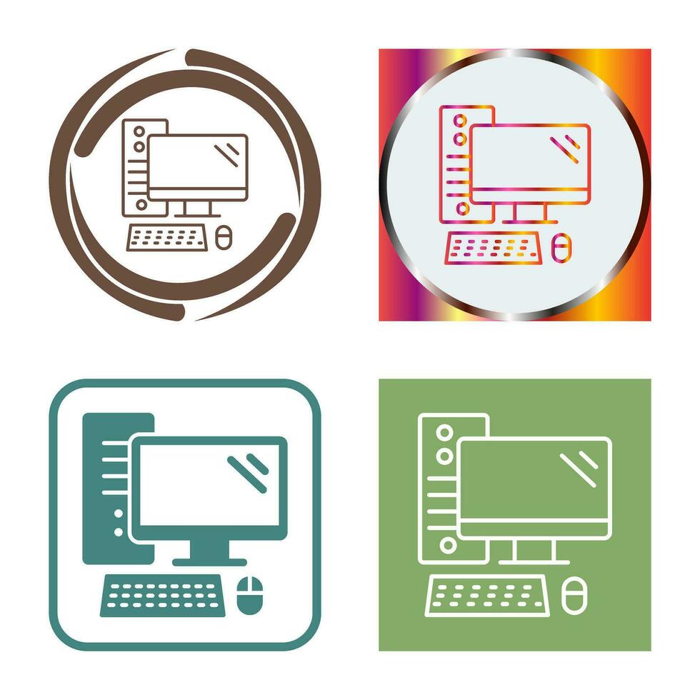 icono de vector de computadora