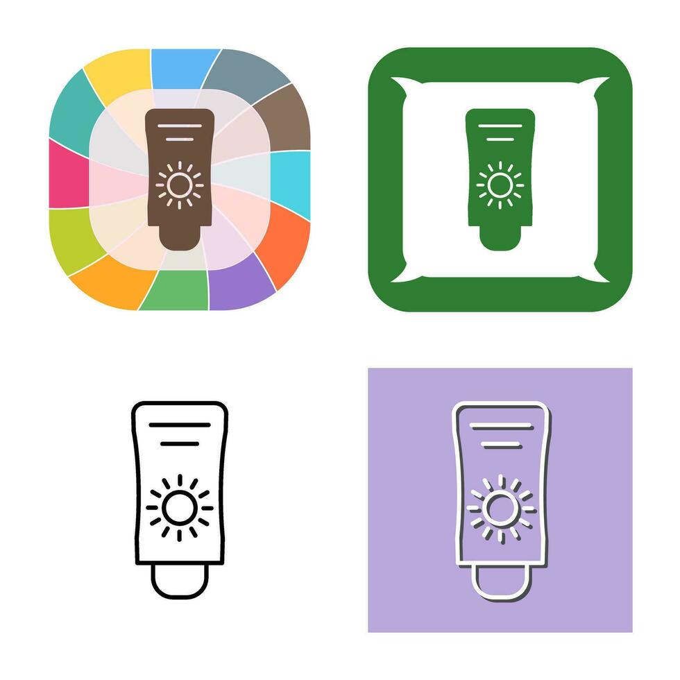 Sun Cream Vector Icon