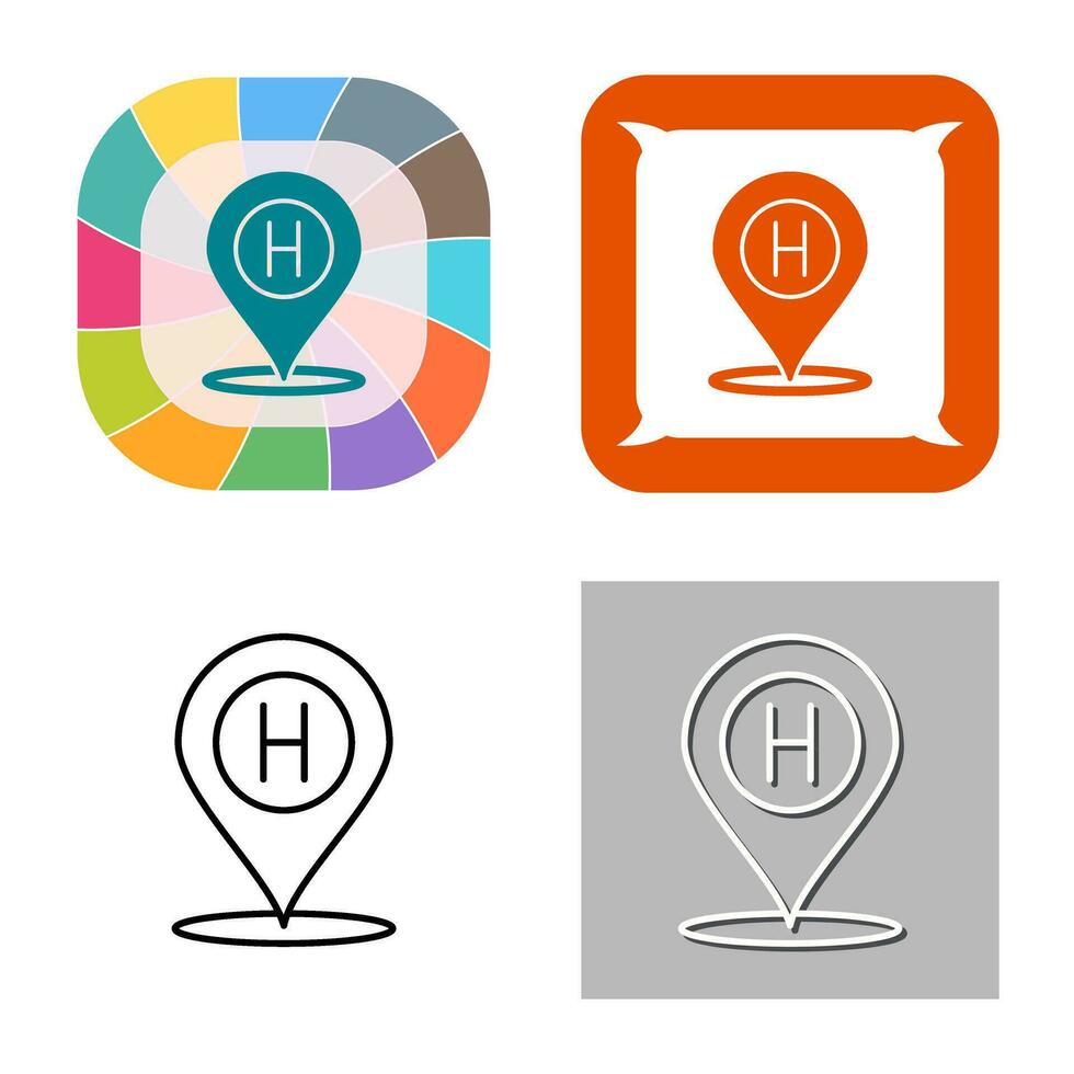 Hotel Location Vector Icon